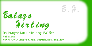 balazs hirling business card