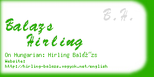 balazs hirling business card